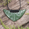 NZ Greenstone Large Kōuma Breastplate Pendant Hapopo Pounamu