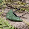 NZ Greenstone Large Kōuma Breastplate Pendant Hapopo Pounamu