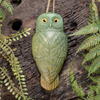 NZ Greenstone Large Ruru Pendant Raukaraka Pounamu