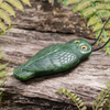 NZ Greenstone Large Ruru Pendant Kawakawa Pounamu