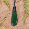 NZ Greenstone Small Roimata Pendant Hapopo Pounamu