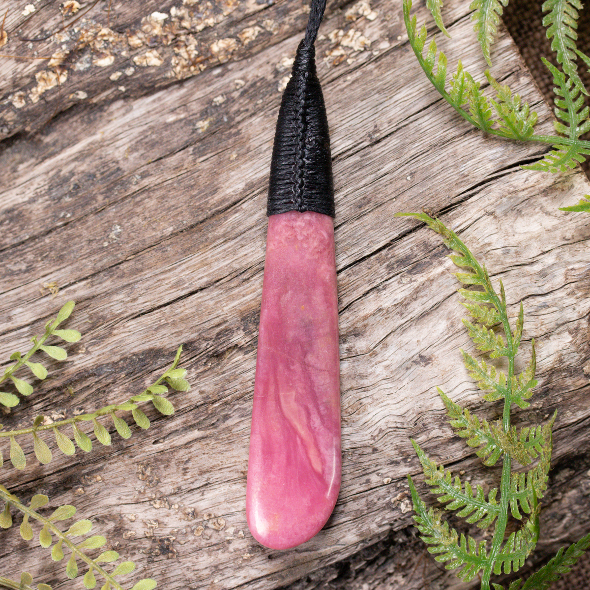 Rhodonite Large Roimata Pendant 