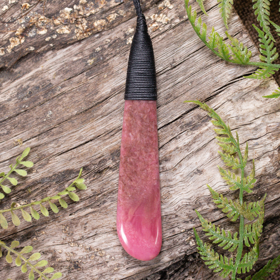 Rhodonite Large Roimata Pendant 