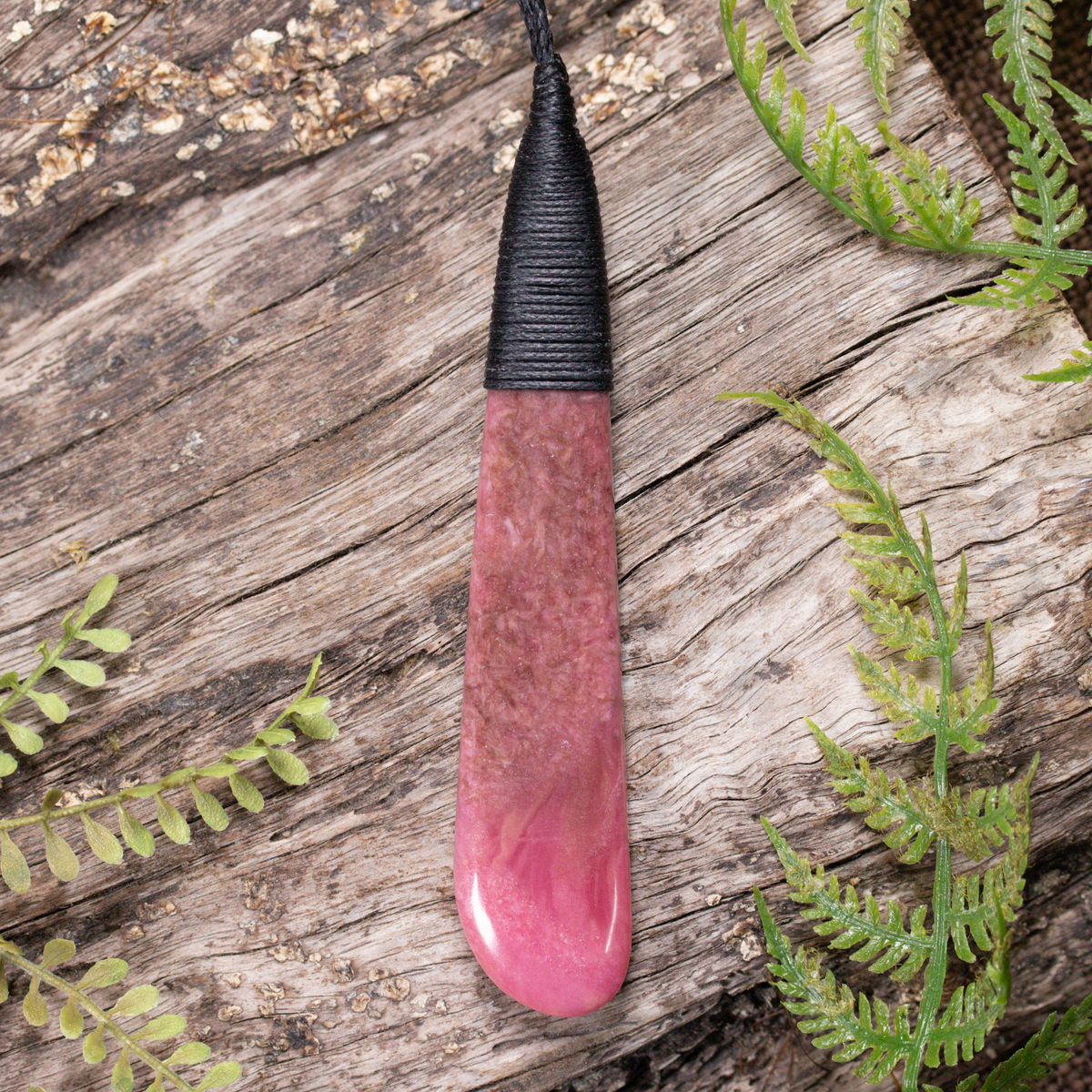 Rhodonite Large Roimata Pendant 
