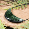 NZ Greenstone Large Kōuma Breastplate Pendant Kawakawa Pounamu