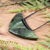 NZ Greenstone Large Kōuma Breastplate Pendant Rimu Pounamu