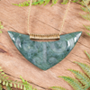 NZ Greenstone Large Kōuma Breastplate Pendant Inanga Pounamu