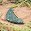 NZ Greenstone Large Kōuma Breastplate Pendant Inanga Pounamu