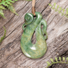 NZ Greenstone Small Manaia Pendant Raukaraka Pounamu