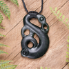 NZ Greenstone Small Manaia Pendant Kawakawa Pounamu