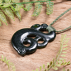NZ Greenstone Small Manaia Pendant Kawakawa Pounamu