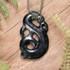 NZ Greenstone Small Manaia Pendant Kawakawa Pounamu