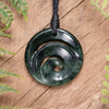 NZ Greenstone Small Koru Pendant  Kawakawa Pounamu