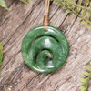 NZ Greenstone Small Koru Pendant Hapopo Pounamu