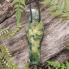 NZ Greenstone Large Tūī Pendant Flower Jade Pounamu