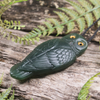 NZ Greenstone Large Ruru Pendant Tangiwai Pounamu