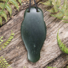 NZ Greenstone Large Ruru Pendant Tangiwai Pounamu