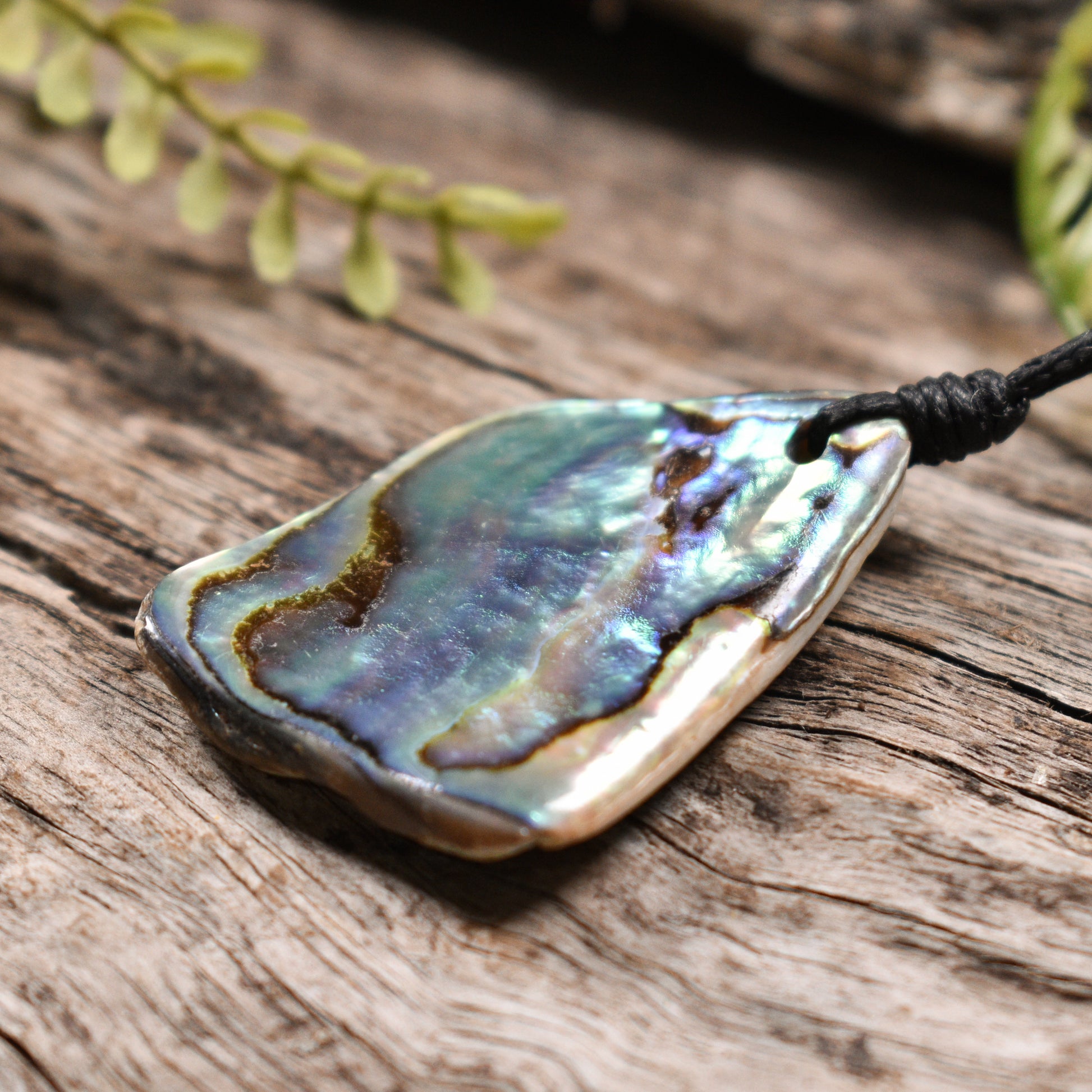 Pāua Shell Small Freeform Pendant