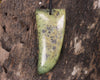 Flower Jade Pounamu Tooth pendant - NZ Greenstone