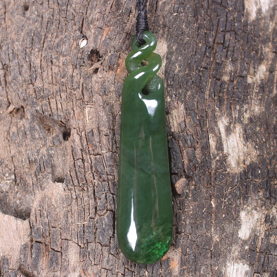 Kawakawa Pounamu Roimata Pendant - NZ Greenstone