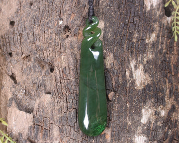 Kawakawa Pounamu Roimata Pendant - NZ Greenstone