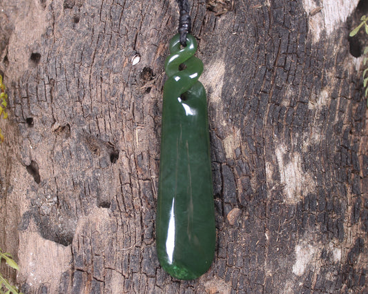Kawakawa Pounamu Roimata Pendant - NZ Greenstone