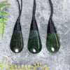 NZ Greenstone XSmall Roimata Pendant Kawakawa Pounamu