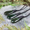 NZ Greenstone XSmall Roimata Pendant Kawakawa Pounamu