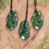 NZ Greenstone XSmall Manaia Pendant Hapopo Pounamu