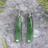 NZ Greenstone Small Roimata Earrings Hapopo Pounamu