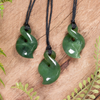 NZ Greenstone XSmall Twist Pendant Hapopo Pounamu
