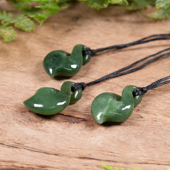 NZ Greenstone XSmall Twist Pendant Hapopo Pounamu