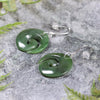 NZ Greenstone Koru Earrings Hapopo Pounamu