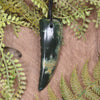 Flower Jade Pounamu Taniwha Tooth pendant