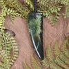 Flower Jade Pounamu Taniwha Tooth pendant