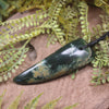 Flower Jade Pounamu Taniwha Tooth pendant