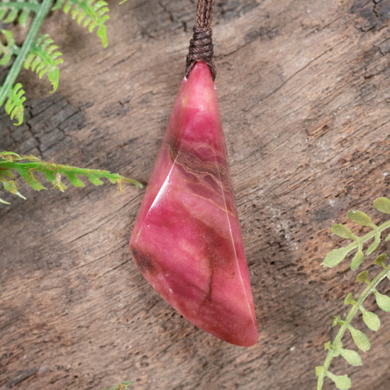 Rhodonite Small Freeform Pendant