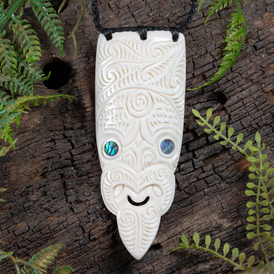 Bone Large TekoTeko Head Pendant