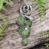NZ Greenstone Large Sterling Silver Pendant
