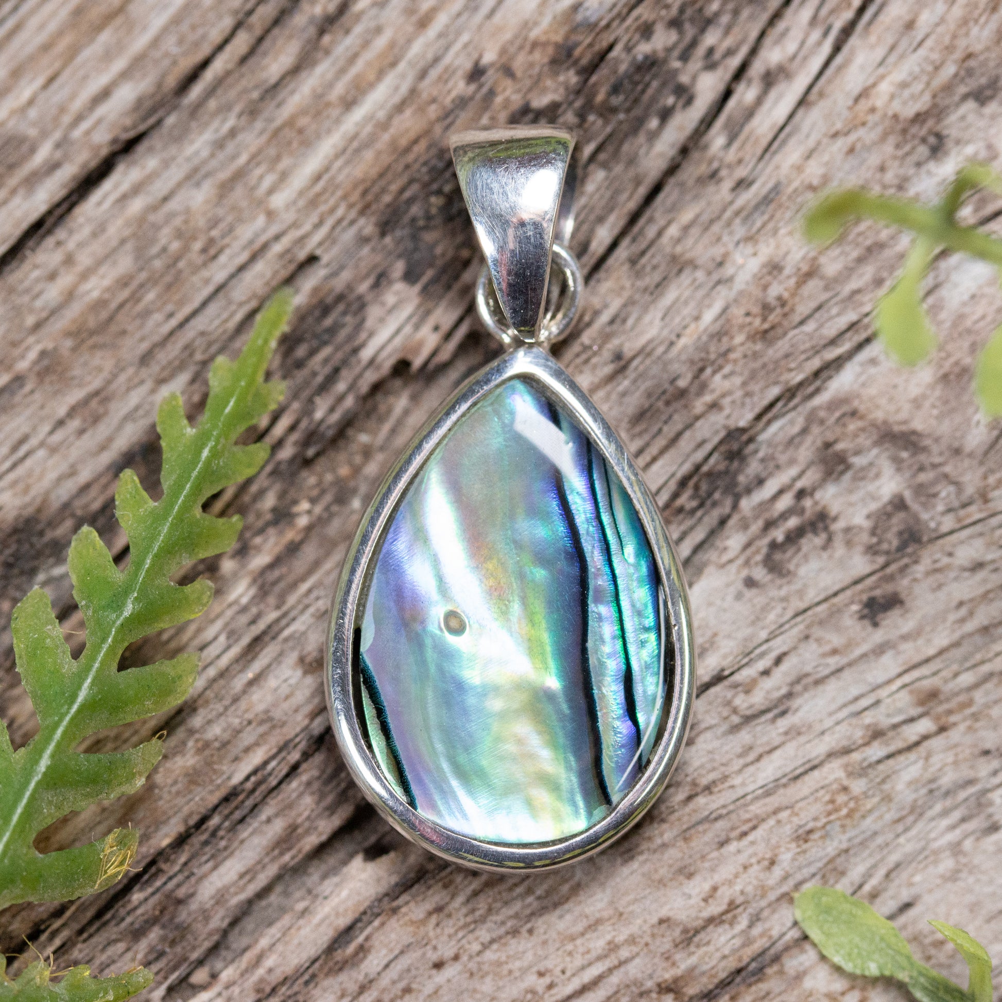 Sterling Silver Small Pāua Shell Pendant