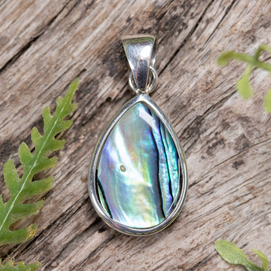 Sterling Silver Small Pāua Shell Pendant