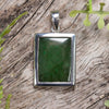 NZ Greenstone XSmall Sterling Silver Pendant Hapopo Pounamu