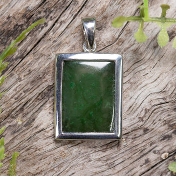 NZ Greenstone XSmall Sterling Silver Pendant Hapopo Pounamu