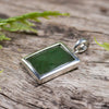 NZ Greenstone XSmall Sterling Silver Pendant Hapopo Pounamu