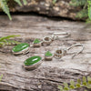 NZ Greenstone Medium Drop Earrings Hapopo Pounamu