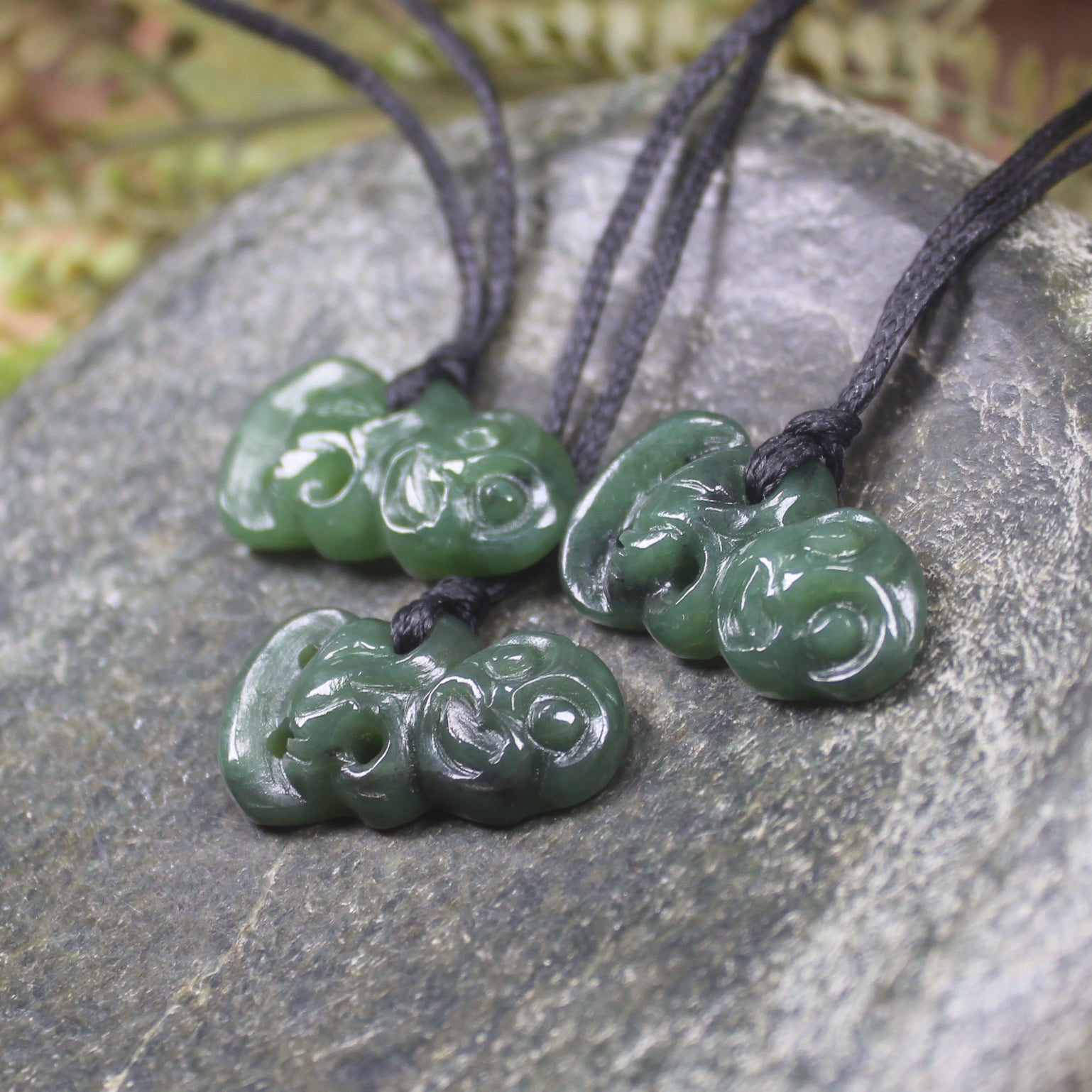 Hei Tiki pendant carved from Hapopo Pounamu - NZ Greenstone