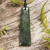 NZ Greenstone Small Freeform Toki Pendant (BT416) Rimu Pounamu