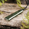 NZ Greenstone Small Freeform Toki Pendant (BT416) Rimu Pounamu