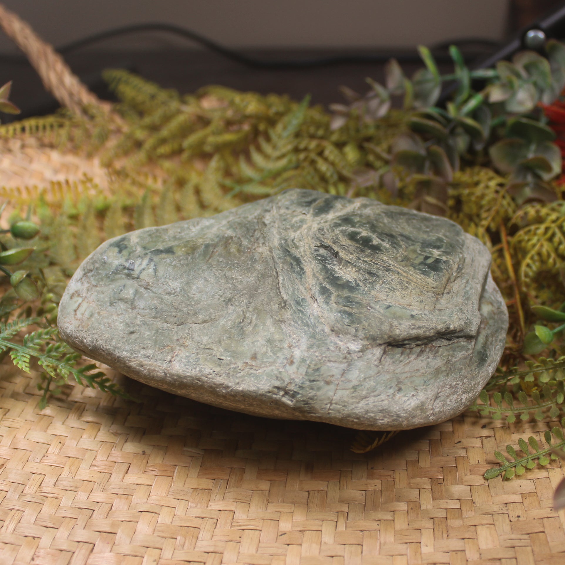 Freeform Kawakawa Pounamu Sculpture