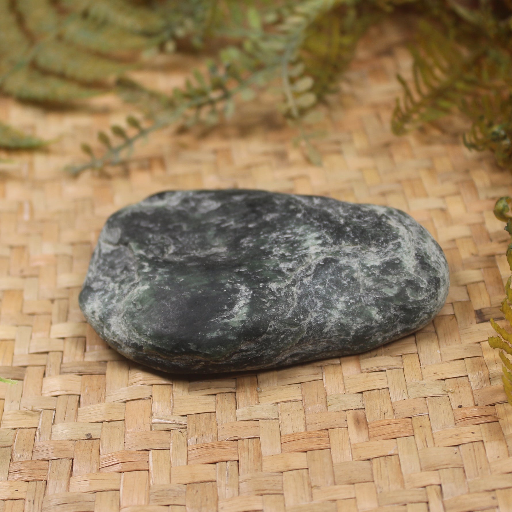 Freeform Touchstone sculpture Kawakawa pounamu - NZ Greenstone